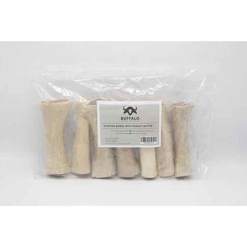 NAW Buffalo Stuffed Bones Dog Treats Peanut Butter