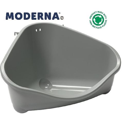 Moderna Corner Litter Pan Olive Green Large