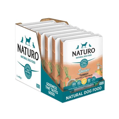 Naturo Senior Dog Turkey with Rice and Vegetables 7 x 400g