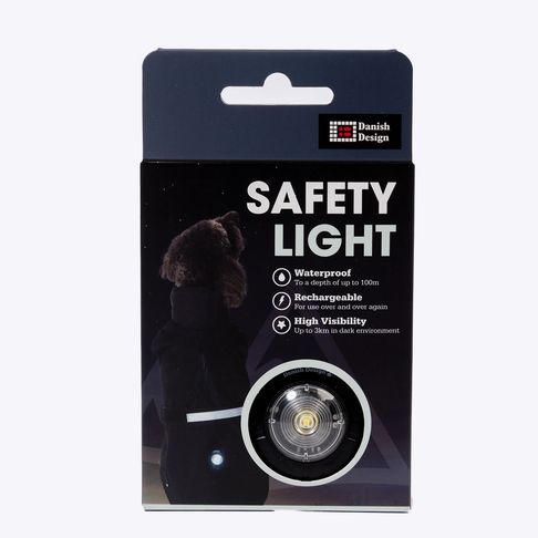 Danish Design Dog Coat Safety Light White