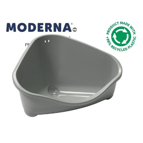 Moderna Corner Litter Tray Olive Small 35cm