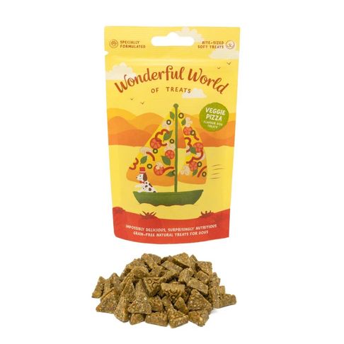 Wonderful World of Treats Veggie Pizza Dog Treats 50g