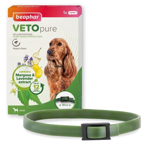 Beaphar VETOpure Plant-Based Flea Collar for Dogs (65cm)