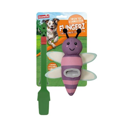 Rosewood Flingerz Dragonfly Throw Dog Toy 20cm