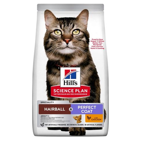 Hills Science Plan Adult Hairball &amp; Coat Cat Food 1.5kg