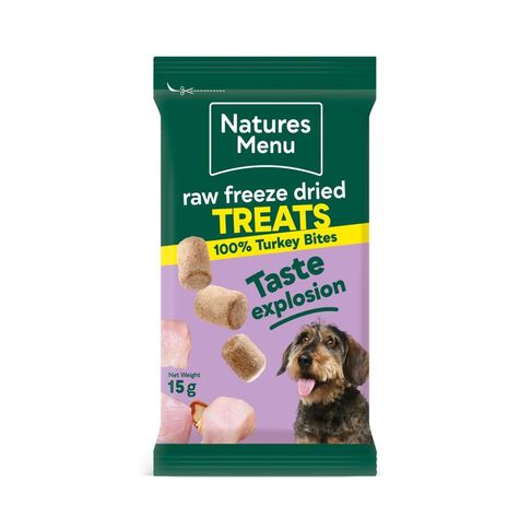 Natures Menu Raw Freeze Dried Bites Turkey For Dogs 15g