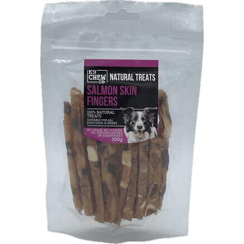 K9 Chew Co. Salmon Skin Fingers 100g