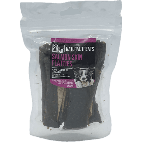 K9 Chew Co. Salmon Skin Flatties 100g