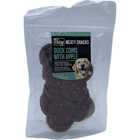 K9 Chew Co. Meaty Snacks Duck Coins with Apple 100g