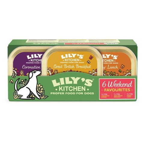 6 x Lily's Kitchen Weekend Favourite Dog Food 150g