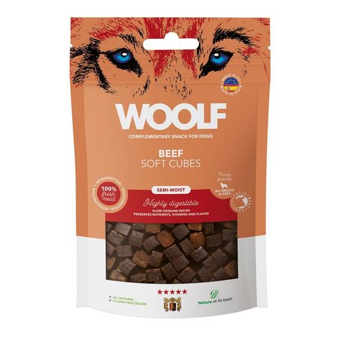 Woolf Soft Cubes Beef Dog Treats 100g