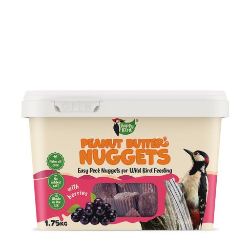 Happy Bird Peanut Butter Nuggets Berry For Wild Birds 1.75kg