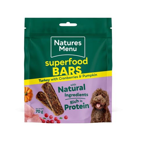 Natures Menu Superfood Bars Turkey For Dogs 70g
