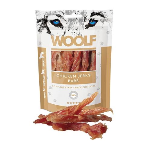Woolf Chicken Jerky Bars For Dogs 100g