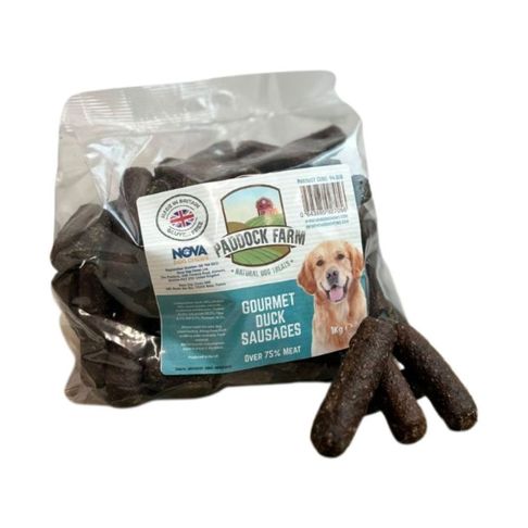 Paddock Farm Duck Gourmet Sausages For Dogs 1kg