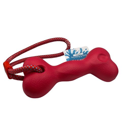 Aqua Dog Bone &amp; Rope Red