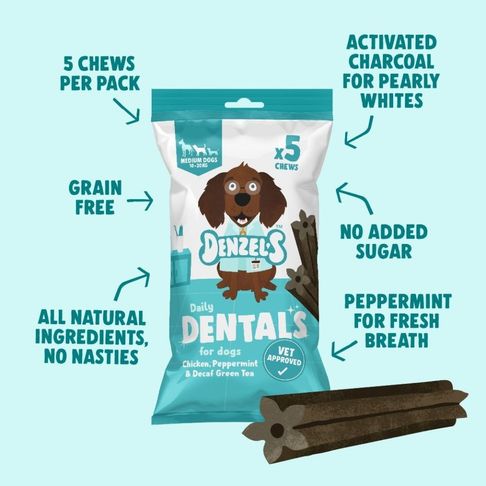 Denzel's Medium Chicken Daily Dentals for Dogs