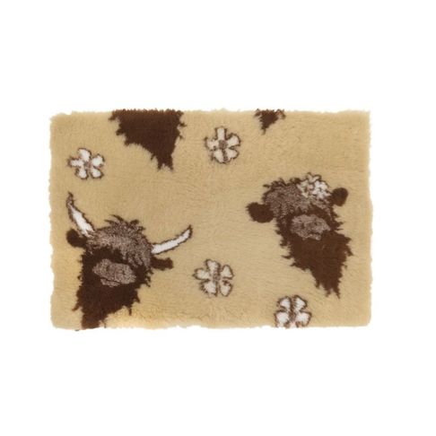 Vetbed Non Slip Beige &amp; Highland Cows