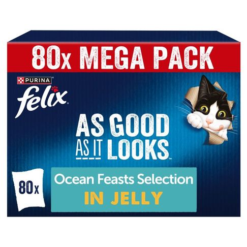 FELIX As Good As it Looks Ocean Feasts Selection in Jelly 80pk