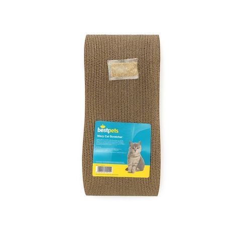 Bestpets Wavy Cat Scratcher with Catnip