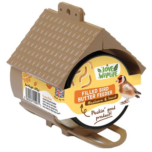 Love Wildlife Bird Butter Filled Feeder (Mealworm &amp; Insect)