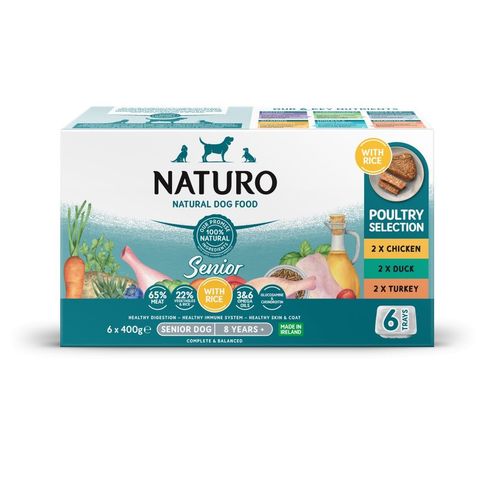 Naturo Senior Rice Poultry Variety 6pk