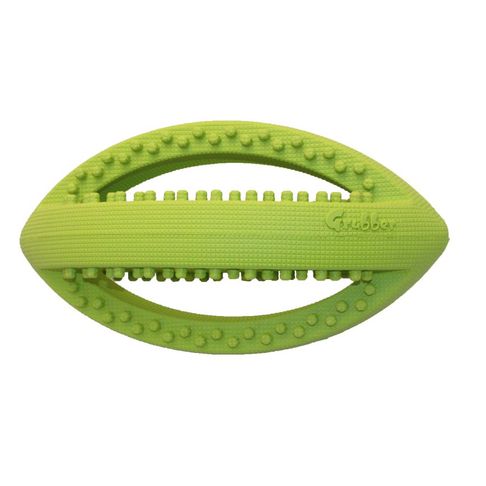 HappyPet Grubber Dog Rugby Ball - Green