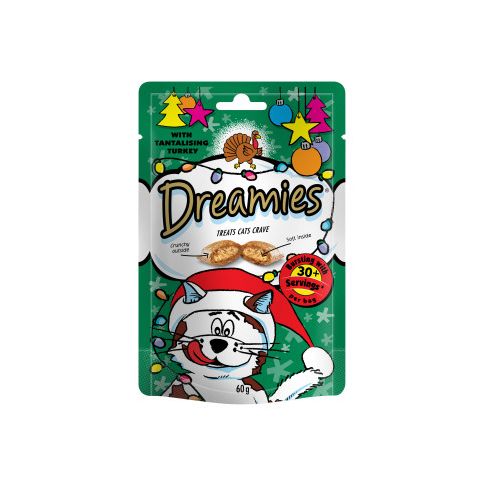 8 x Dreamies Cat Treats With Turkey 60g
