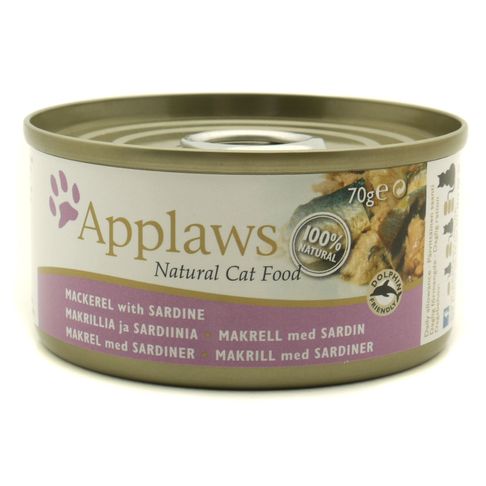 24 x Applaws Mackerel With Sardine Wet Cat Food 70g