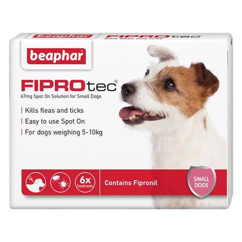 Beaphar FIPROtec Flea &amp; Tick Spot On Small Dog (2-10kg) - 6 Treatments