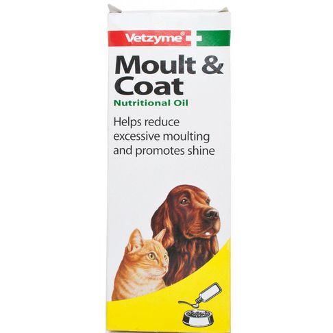 Vetzyme Dog &amp; Cat Moult And Coat Nutritional Oil 150ml