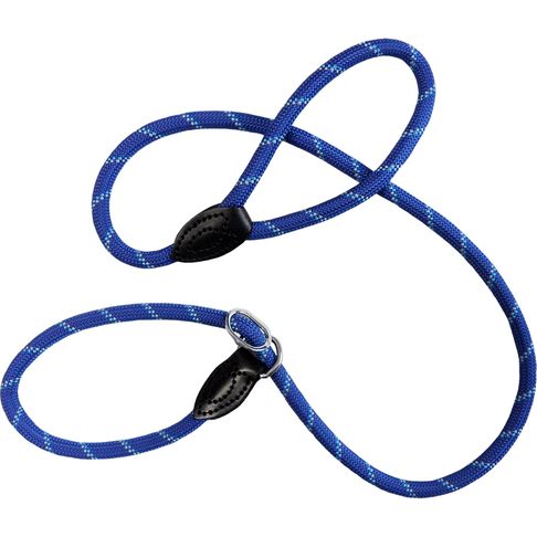 Dog &amp; Co Mountain Rope Slip Lead Blue Reflective 150cm