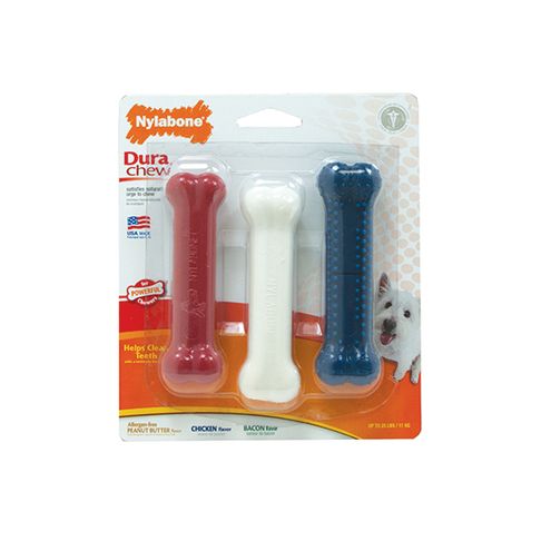 Nylabone Extreme Chew Triple Pack Peanut Butter, Beef &amp; Bacon Small