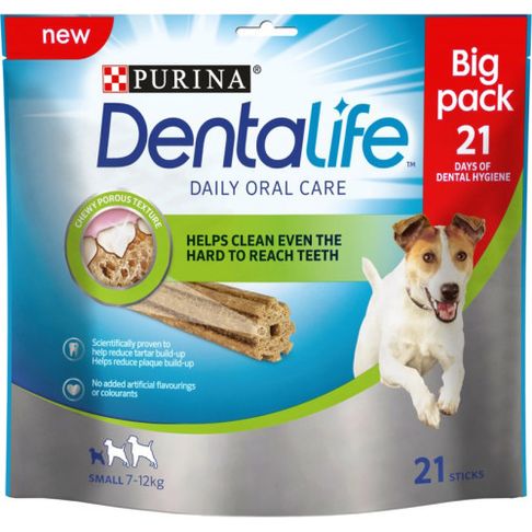 3 x Purina Dentalife Daily Oral Care Chicken Chew Adult Small Breed 21 Pack