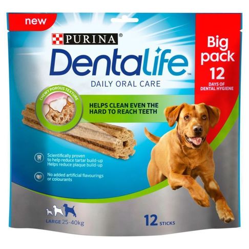 3 x Purina Dentalife Daily Oral Care Chicken Chew Adult Large Breed 12 Pack