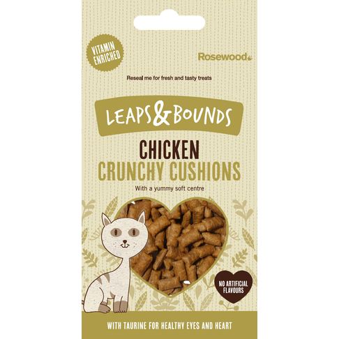12 x Rosewood Leaps &amp; Bounds Chicken Crunchy Cushions 60g