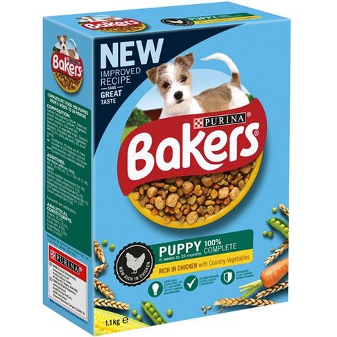 Bakers Puppy Dog Food Rich in Chicken with Country Vegetables