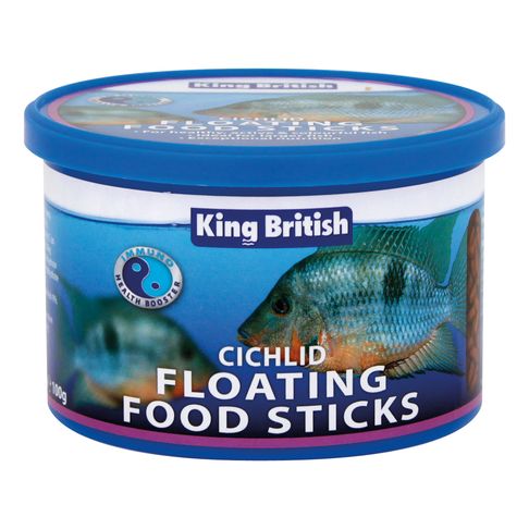 King British Cichlid Floating Food Sticks (with Ihb) 100g