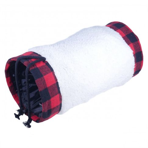 Rosewood Cupid &amp; Comet Luxury Buffalo Check Cat Tunnel 51cm