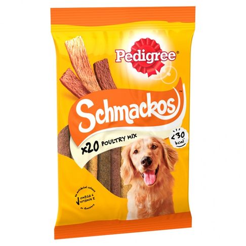 180 x Pedigree Schmackos Poultry Stick Dog Treats