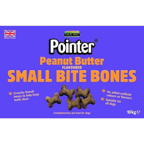 Pointer Petite Peanut Butter Flavoured Bones Dog Treats 10kg