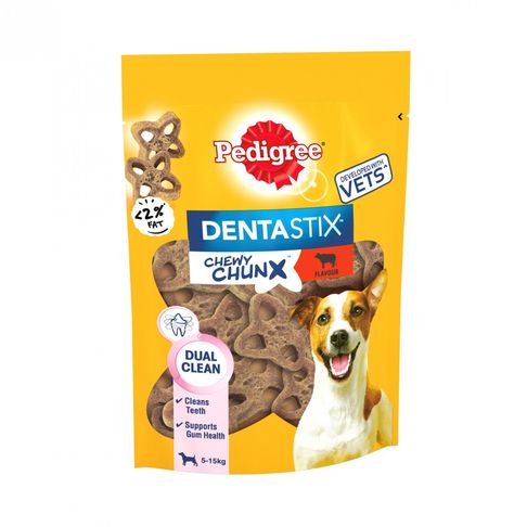 5 x 68g Pedigree Dentastix Chewy Chunx Mini Dog Treat Beef Flavour