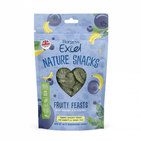 Burgess Excel Nature Snacks Fruity Feasts With Banana &amp; Blueberry 60g