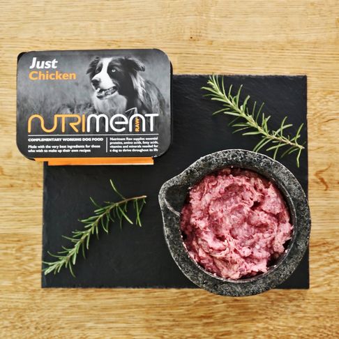 Nutriment Just Chicken Raw Adult Working Dog Food 500g
